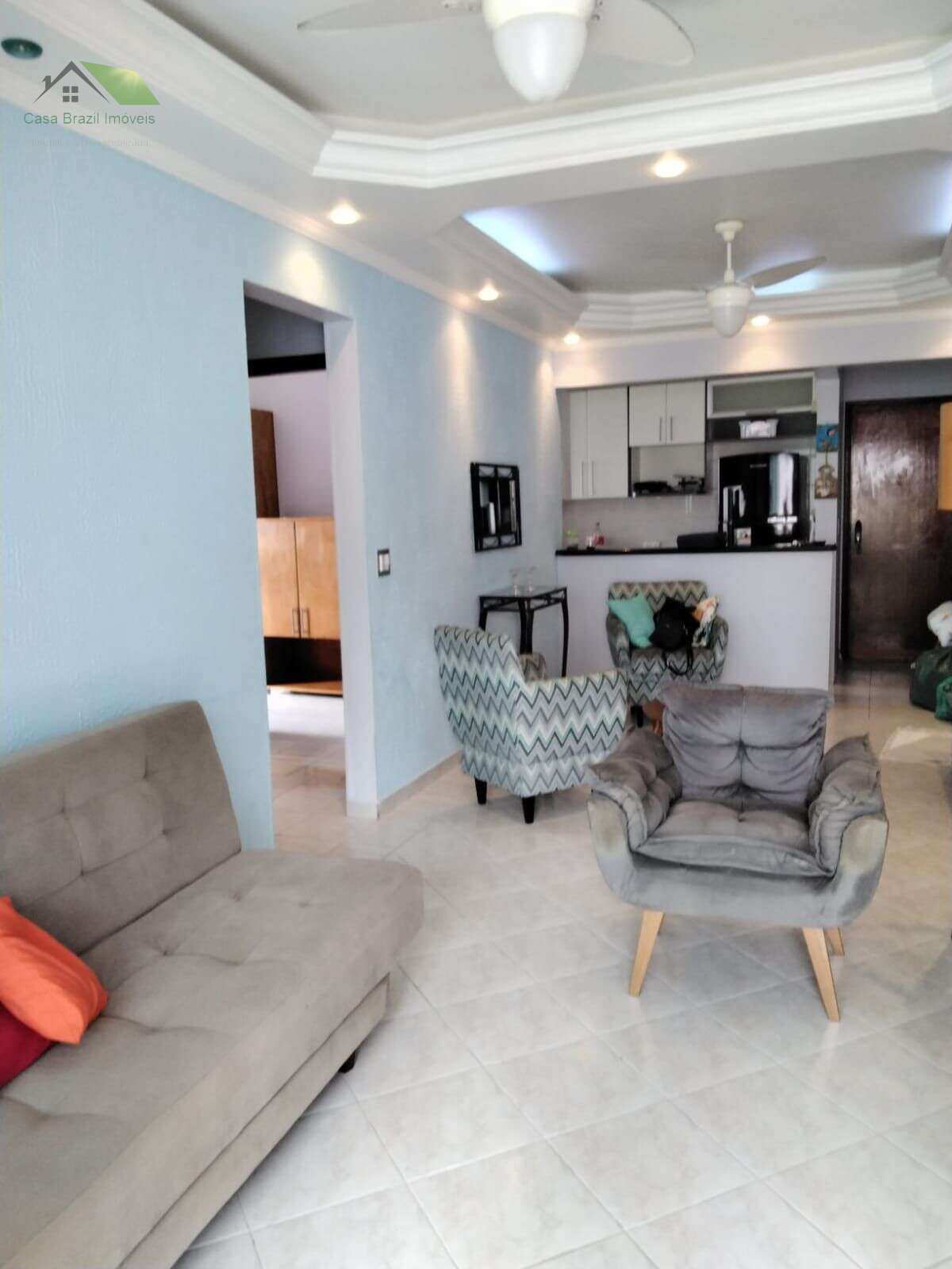 APARTAMENTO MOBILIADO Á VENDA, COM  2  QUARTOS, 84,00m²  - PÉ NA AREIA - VISTA  PARA O MAR - PRAIA GRANDE/SP - Casa Brazil Imóveis